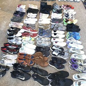 Wholesale Lot 10 Shoes Nike Adidas Vans ASICS Puma Sneakers Cleats Kid Women Men